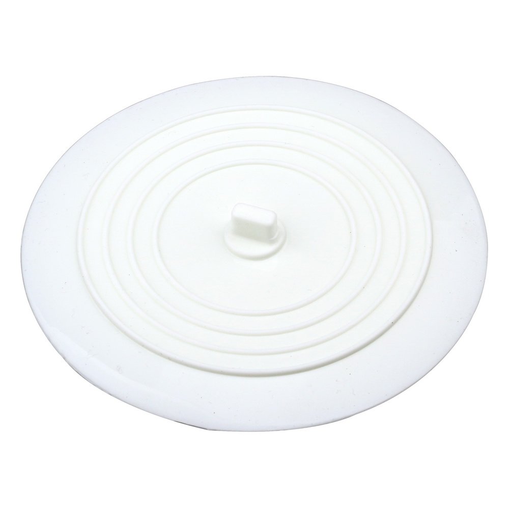 6 Inches Drain Stopper, Silicone Bath Plug Tub Stopper White Drain Plug for Kitchens, Bathrooms and Laundries