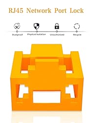 100Pcs RJ45 Port Lock with 10 Keys, Locking RJ45