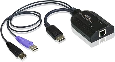ATEN KA7169 DisplayPort USB Virtual Media KVM Adapter Cable Smart Card Reader