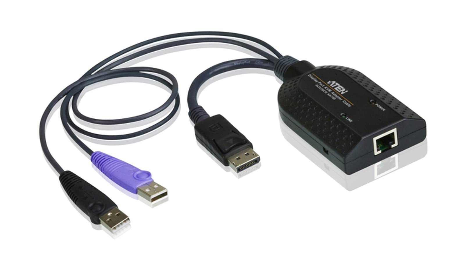 Aten KA7169 DisplayPort USB Virtual Media KVM Adapter Cable with Smart Card Reader