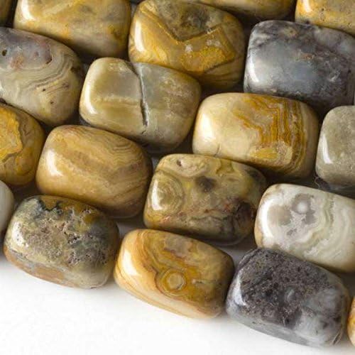 Cherry Blossom Beads Crazy Lace Agate Beads 10x14mm Smooth Nugget - 8 Inch Strand