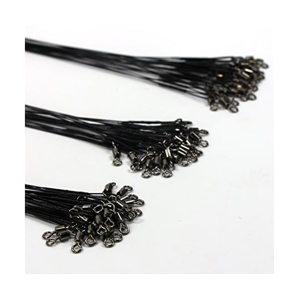 Croch-Stainless-Steel-Wire-Leader-for-Fishing-with-Swivels-and-Snaps-30-lb