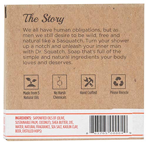 Dr. Squatch All Natural Bar Soap for Men with Zero Grit, Grapefruit IPA