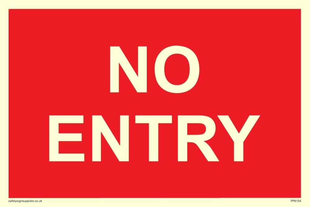 Viking Signs PA6154-A6L-PV NO ENTRY, 100.0 mm*150.0 mm*0.2 mm