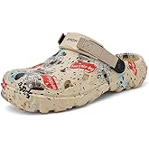 Men's Women's Arch Support Clogs Unisex Garden Shoes Comfortable Slip on Outdoor Sandals Slippers for Beach Casual Lightweight Breathable Non Slip