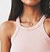 Wowanoo Choker Necklace Set Multilayer Simple Layers Chain Heart Clavicle Necklace Jewelry for Women TwoS