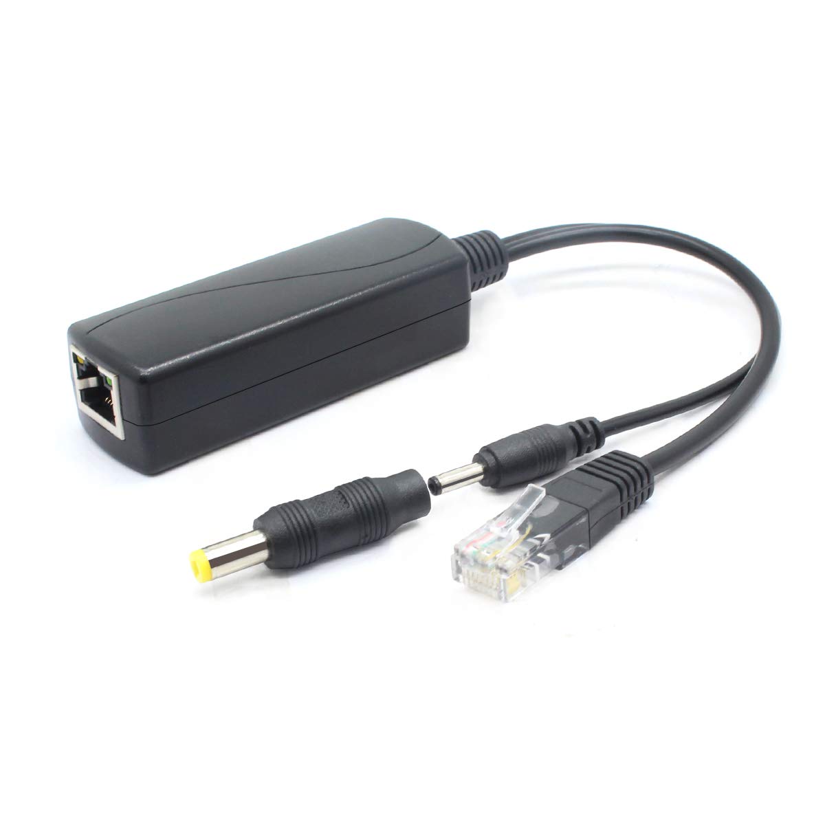 ANVISION 5V PoE Splitter, 48V to 5V 2.4A, Plug 3.5mm x 1.35mm, 5.5mm x 2.1mm Connector, IEEE 802.3af Compliant, for IP Camera and More