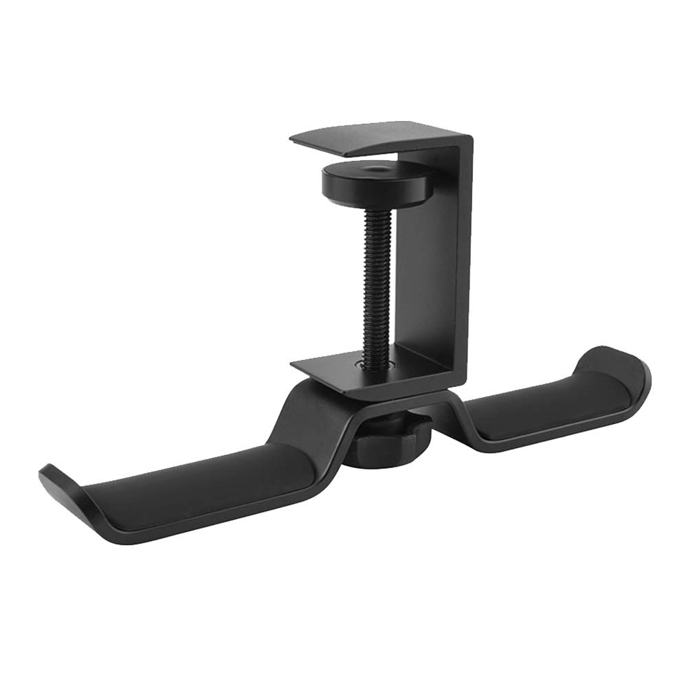 POHOVE Headphone Stand Holder, 360 Degree Swivel Adjustable Headset Desk Hanger Hook, Earphone Mount Hanging Clip