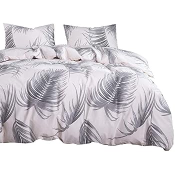 Amazon.com: Wake In Cloud - Light Pink Duvet Cover Set, 100% Cotton Bedding, Gray Grey Palm Tree Amazon.com: Wake In Cloud - Light Pink Duvet Cover Set, 100% Cotton Bedding, Gray Grey Palm Tree
