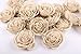 6 Pack Hessian Burlap Rose Flowers for Wedding Party Decoration (6cm)