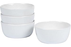 Yinshine 6inch Cereal Bowls,Ceramic Bowl Sets,Porcelain Bowls Set of 4 for Soup, Cereal, Oatmeal, Fruit, Rice - Dishwasher & 