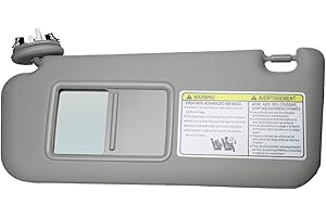 Left Driver Side Sun Visor Replacement for Toyota RAV4 with Sunroof and Vanity Light 2006 2007 2008 2009 2010 2011 2012 2013 