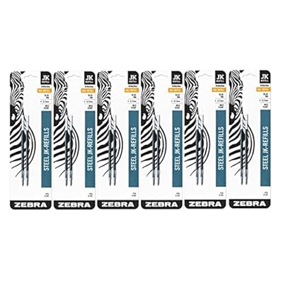 Zebra 88122 Refill for JK Gel G-301 Rollerball, Blue, Pack Of 6 = 12 Refills