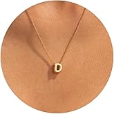 SELSHE Gold Plated Letter Necklace, Cute Initial Necklaces for Women 14k Gold Plated Balloon Letter Necklace Dainty Necklaces for Women Trendy Charm Name Choker Fashion Womens Jewelry