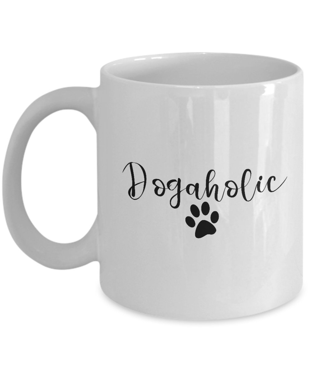Funky Coffee Mug for Pet Lovers | Dogaholic Gift For Best Animal Mom | Cute Tea Cup Gift Idea for Mom Mother sister Bestie | By Sam & Jacks