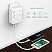 Multi Plug Outlet, dodocool Wall Mount Adapter USB Charging Station 1250W Smart 4 AC Outlets, 4 Ports USB Charger with AIQ Charging Tech/LED Indicator for Smartphones/Tablets and More