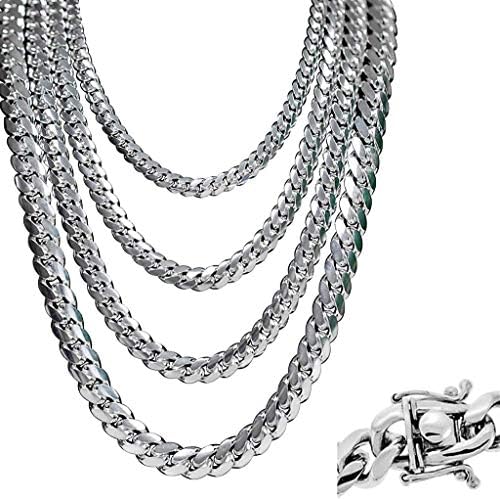 Solid 925 Sterling Silver Miami Cuban 