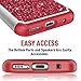 TILL for Samsung Galaxy s8 Case, TILL Luxury [Sparkle Sequins] Crystal Bling Glitter Shiny Case Hybrid Layer TPU Soft Inner Hard PC Protective Cute Case Cover Defender for Samsung Galaxy s8 [Red]