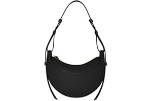 ANWEIDA Leather Crescent Bag for Women, Designer Shoulder Bags, Sling Crossbody Bag Purse Casual Dumpling Hobo Bag