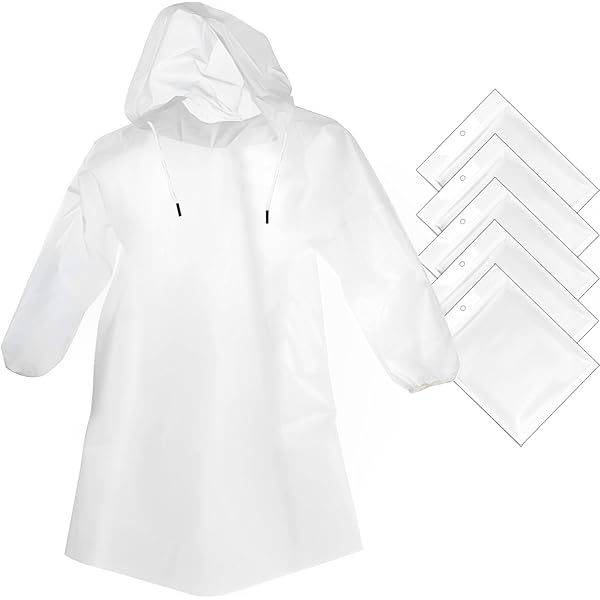 Ponchos De Lluvia Con Capucha Con Cordón Desechables Para Uso