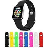 Auskic Apple Watch Band, [8 Color] Soft Silicone Replacement Wrist Band iWatch Wrist Strap for Apple Watch / Watch Sport / iWatch Band for 42mm Apple Watch Models (Not Fit Apple Watch 38mm)