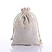 MYARO 10 pcs Drawstring Burlap Linen Bags Gift Bags Pouch for Party Wedding