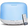 CHOUWEEK Aromatherapy Diffuser for Essential Oil, 300ml Cool Mist Humidifier with Remote Control, Aroma Diffusers for Home with Waterless Safety Switch & 14 LED Colors