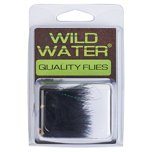 Wild Water Bead Head Black Wooly Bugger, Size 10, Qty. 6