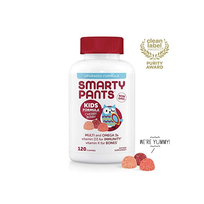 SmartyPants Kids Formula Daily Gummy Multivitamin: Vitamin C, D3, and Zinc for Immunity, Gluten Free, Omega 3 Fish Oil…