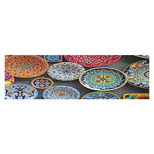 Dragonhome Fish Tank Background Decor Static Image Backdrop Wallpaper Sticker Cling Decals Ceramic Plates Wallpaper Sticker Background Decoration L29.5 x H17.7