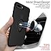 iPhone 8 Plus Case, iPhone 7 Plus Semi-Transparent Case with Ring Holder Kickstand Built-in Metal Sheet Work with Magnetic Car Mount Ultra-Slim Cover Case for iPhone 8 Plus 5.5 inch - Clear Black