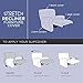 Maytex Pixel Ultra Soft Stretch 4 Piece Recliner Arm Furniture Cover Side Pocket, Charcoal Grey Chair Slipcover, Model:4300319