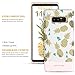 BENTOBEN Galaxy Note 8 Case, Wallet Slim Shockproof Card Slot Anti-Scratch Hybrid Hard PC Soft TPU Bumper Pineapple Design Protective Cell Phone Cover for Samsung Galaxy Note8, White/Gold