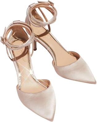 satin ankle wrap heels