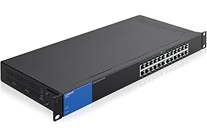 Linksys LGS124P: 24-Port Business Gigabit PoE+ Unmanaged Network Switch, Ethernet Plus, Wired Connection Speed 1,000 up to Mb
