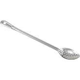 Winco 18" Stainless Steel Basting Spoon, Perforated | Dishwasher safe, Drains excess liquid, Heavy-duty, Long handle for serving, Great for Cooking, Food Preparation and Serving