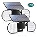 Bebrant Solar Lights Outdoor, 56 LED Motion Sensor Security Lights IP65 Waterproof Solar Flood Lights 360° Adjustable Double-Head Spotlights for Front Door Garden Yard Patio (2 Pack)