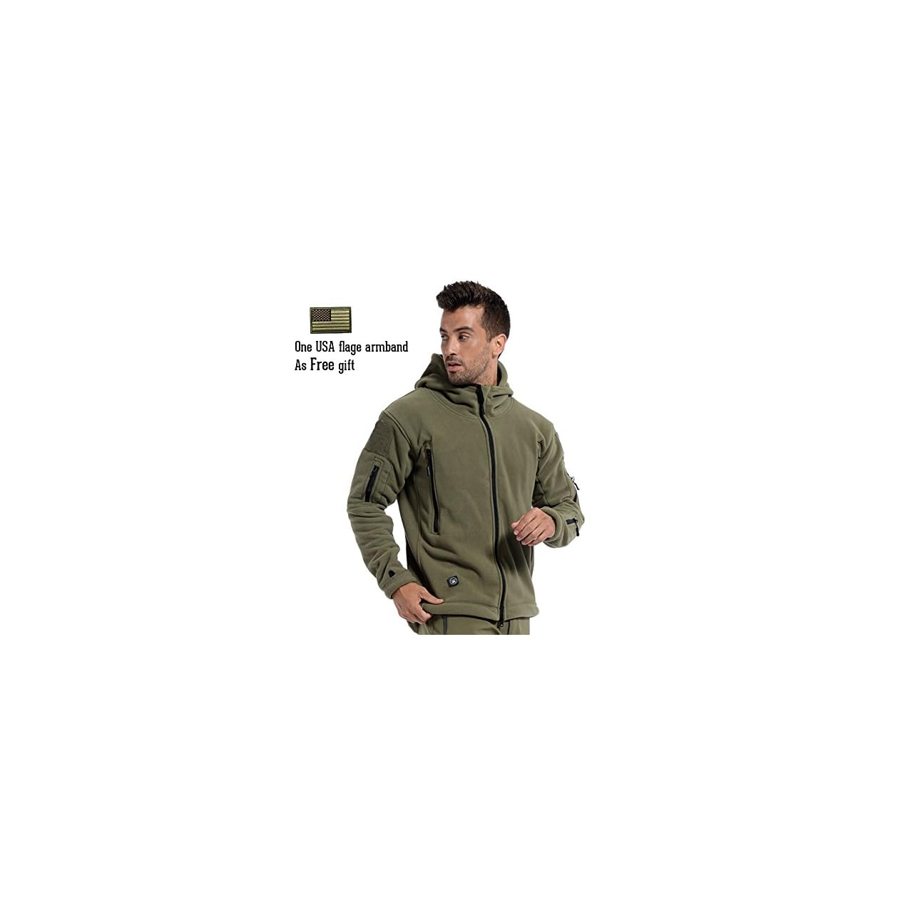 ReFire Gear Men's Warm Military Tactical Sport Fleece Hoodie Jacket