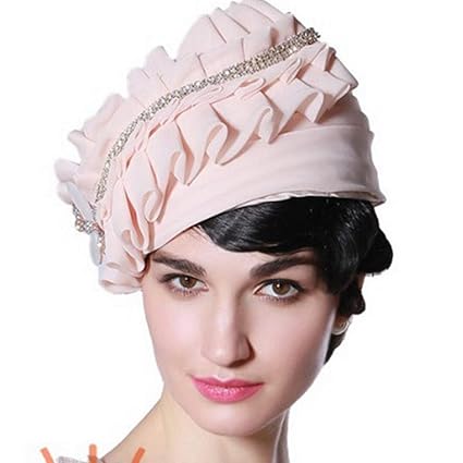 Amazon Co Jp 日よけ 春と夏の日のシフォンピンクの帽子の女性