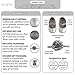 Rising Star Baby Girl's Shoes and Headband Gift Box Set, Silver Flower, 6-12 Months