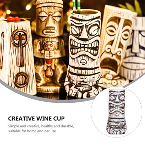 STOBOK Cocktailgläser Keramik Tiki Tasse Hawaiian Party Cocktailbecher 530ml Neuheit Bier Wein Saft Tasse Party… – Bild 8