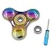 Maibtkey Fidget Spinner EDC Hand Spinners High-Speed 6-8 Min Spins Rainbow Metal Tri-spinner Hand Fidget for Relieving Boredom ADHD & Anxiety