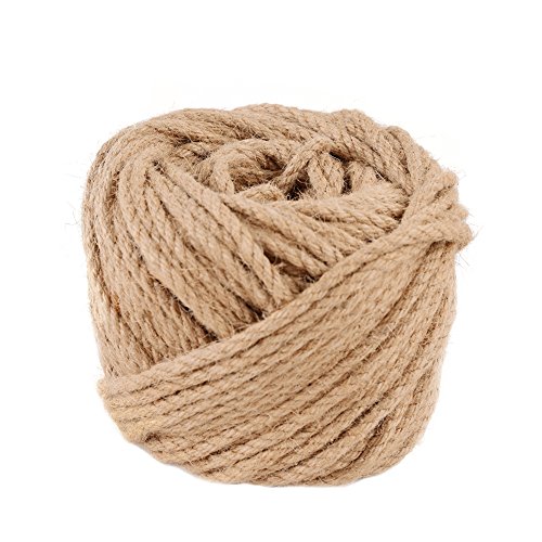 (5mm x 50m(about 55 yd)) Natural Jute Twine Macrame Best Arts Crafts Gift Twine Christmas Twine DIY Industrial