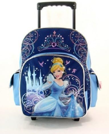 12" Disney Cinderella Glass Castle Rolling Backpack-tote-bag-school by Disney