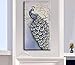 YaSheng Art -100% Hand-painted Oil Painting on Canvas Beautiful Colorful peacock carving Paintings Modern Home Sitting room Decor Canvas Wall Art 3D Painting Ready to hang 24x48 inch