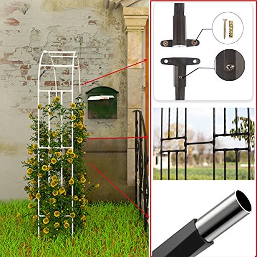 LZPQ Rosenbogen Halbrund, Pflanzbogen (hoch:240cm), Für Kletterrosen, Eisen, Halbbogen, Rankgitter Aus… – Bild 5