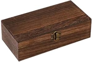 Wood Storage Box with Lid 8 x 4 x 2 Inch Vintage Storage Box Decorative Wooden Gift Box for Jewelry, Keepsakes, Desk Organize