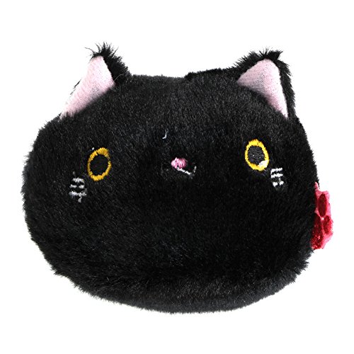 Mimgo Mini Palm Sandbags Soft Cat Plush Toys Cute Cartoon Cat Doll For Children (Black)