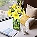 RERXN Artificial Tiger Lily Latex Real Touch Flower Home Wedding Party Decor,Pack of 5 (Yellow)
