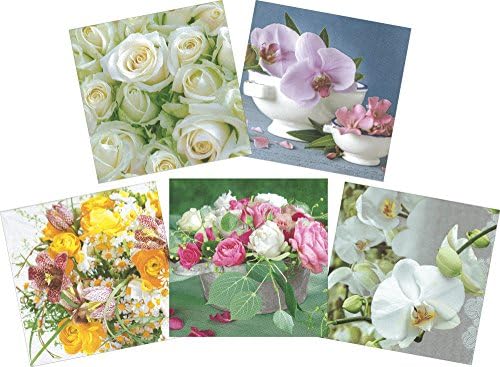 Djanti decoupage paper napkins 15 pieces set (5 handle each of the three pieces) rose, orchid CL-NC18